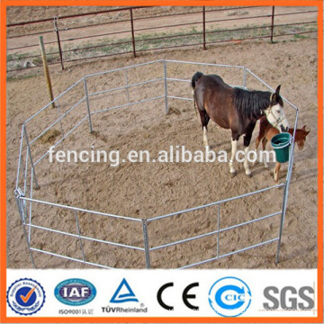 Galvanized livestock metal corral fence panels use horses